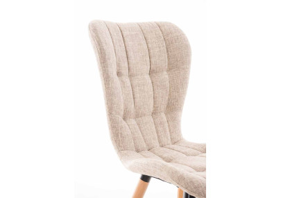 Chaise Elda, tecido creme natural