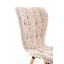 Chaise Elda, tissu crème naturel