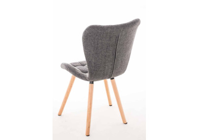 Chaise Elda, tissu : gris clair naturel