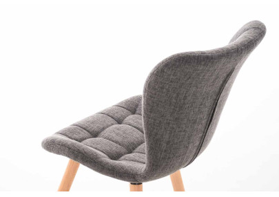 Chaise Elda, tissu : gris clair naturel