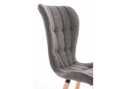 Silla Elda, tela: gris claro natural