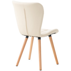 Sedia Elda in poliuretano, colore crema naturale