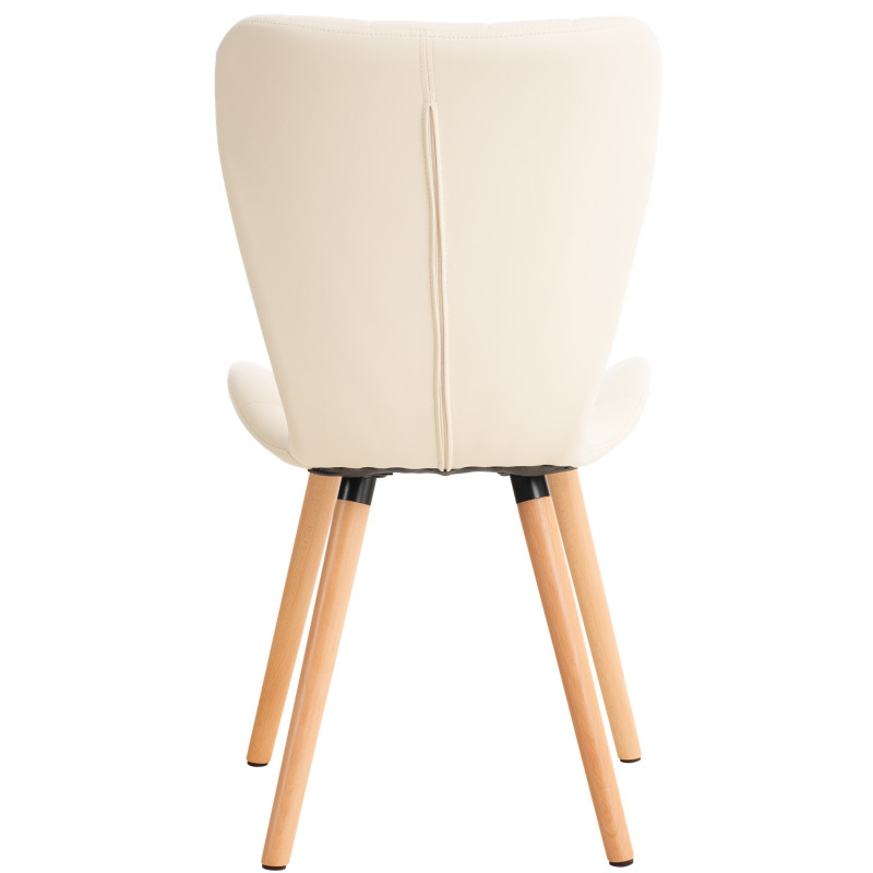 Sedia Elda in poliuretano, colore crema naturale