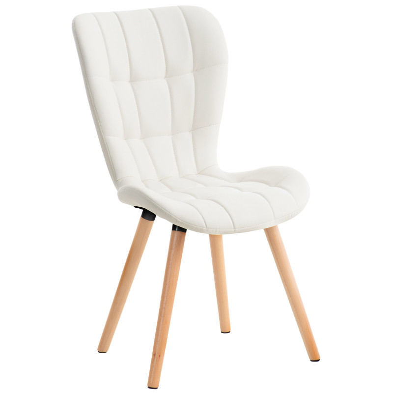 Silla Elda en poliuretano blanco natural