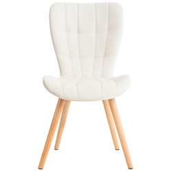 Silla Elda en poliuretano blanco natural
