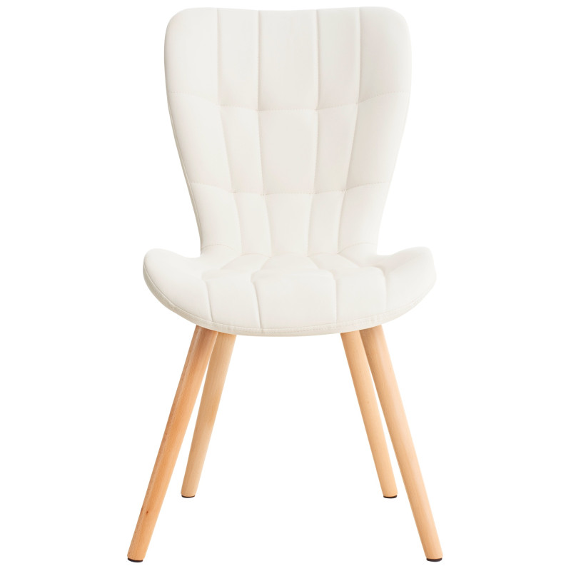 Silla Elda en poliuretano blanco natural