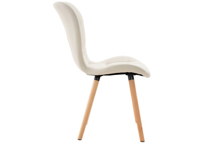 Sedia Elda in poliuretano bianco naturale