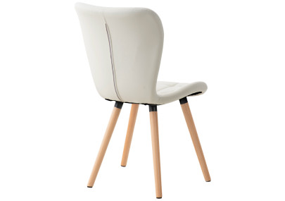 Sedia Elda in poliuretano bianco naturale