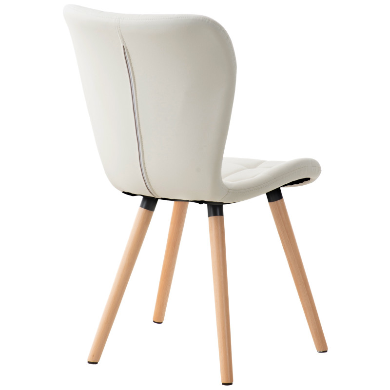 Silla Elda en poliuretano blanco natural