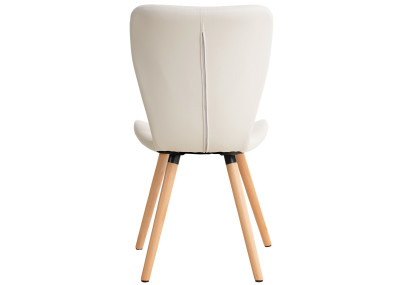 Chaise Elda en polyuréthane blanc naturel