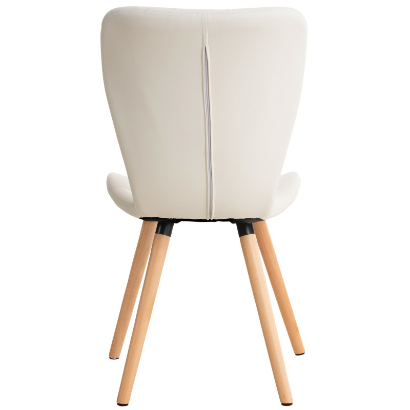 Silla Elda en poliuretano blanco natural