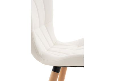 Sedia Elda in poliuretano bianco naturale