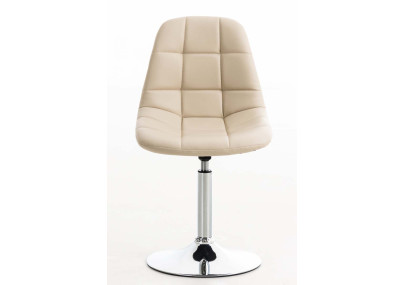 Fauteuil Emil, similicuir, crème