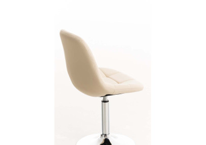 Fauteuil Emil, similicuir, crème