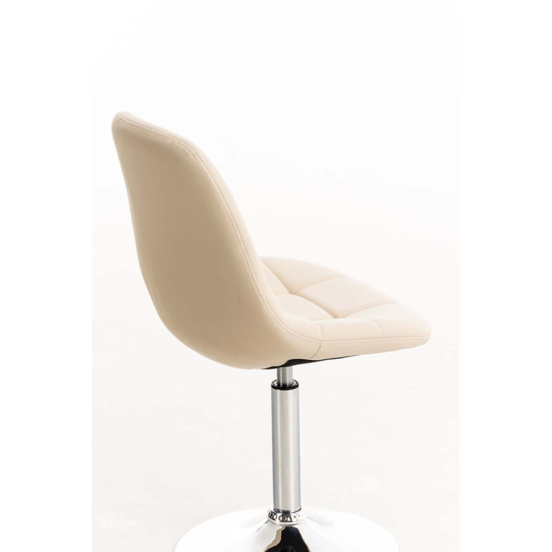 Fauteuil Emil, similicuir, crème