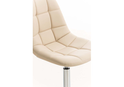 Fauteuil Emil, similicuir, crème