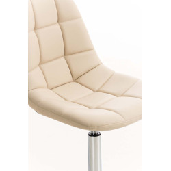 Fauteuil Emil, similicuir, crème