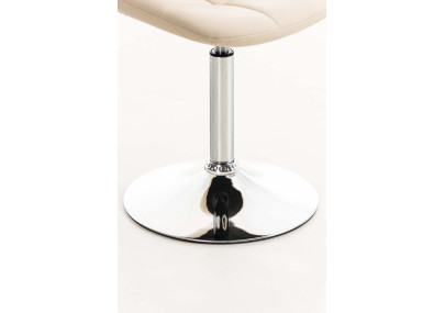 Fauteuil Emil, similicuir, crème