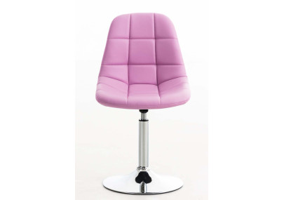 Fauteuil Emil, similicuir rose
