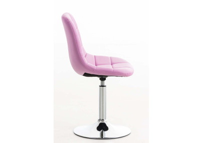 Fauteuil Emil, similicuir rose