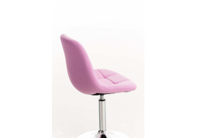 Fauteuil Emil, similicuir rose