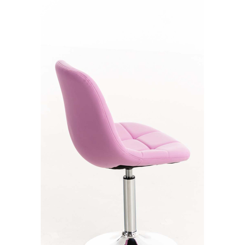 Fauteuil Emil, similicuir rose