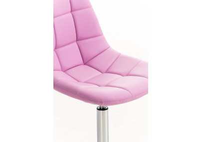 Fauteuil Emil, similicuir rose