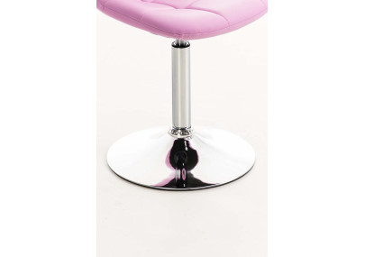 Fauteuil Emil, similicuir rose