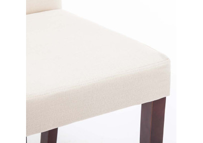 Ensemble de 2 chaises de salle à manger Ina, tissu couleur crème cappuccino