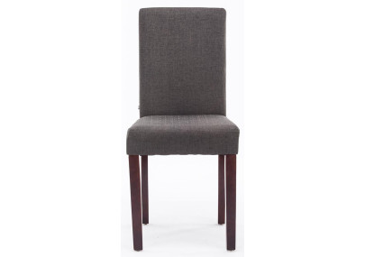 Ensemble de 2 chaises de salle à manger Ina, tissu cappuccino gris foncé