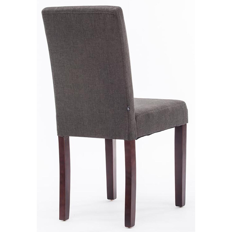 Conjunto de 2 sillas de comedor Ina, tela capuchino gris oscuro