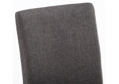 Ensemble de 2 chaises de salle à manger Ina, tissu cappuccino gris foncé