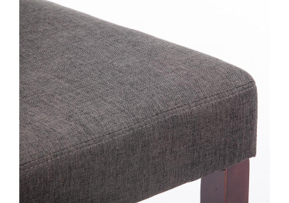 Ensemble de 2 chaises de salle à manger Ina, tissu cappuccino gris foncé