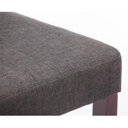 Conjunto de 2 sillas de comedor Ina, tela capuchino gris oscuro