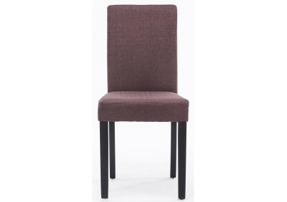 Ensemble de 2 chaises de salle à manger Ina, tissu, noir/marron