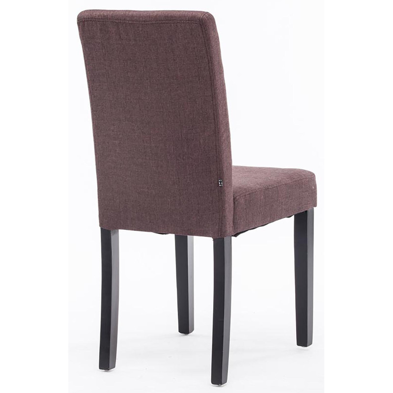 Ensemble de 2 chaises de salle à manger Ina, tissu, noir/marron