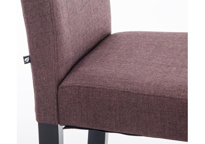 Conjunto de 2 sillas de comedor Ina, tela, negro/marrón