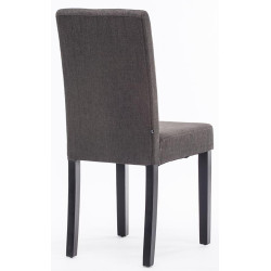 Ensemble de 2 chaises de salle à manger Ina, tissu noir/gris foncé