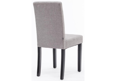 Ensemble de 2 chaises de salle à manger Ina, tissu noir et gris clair