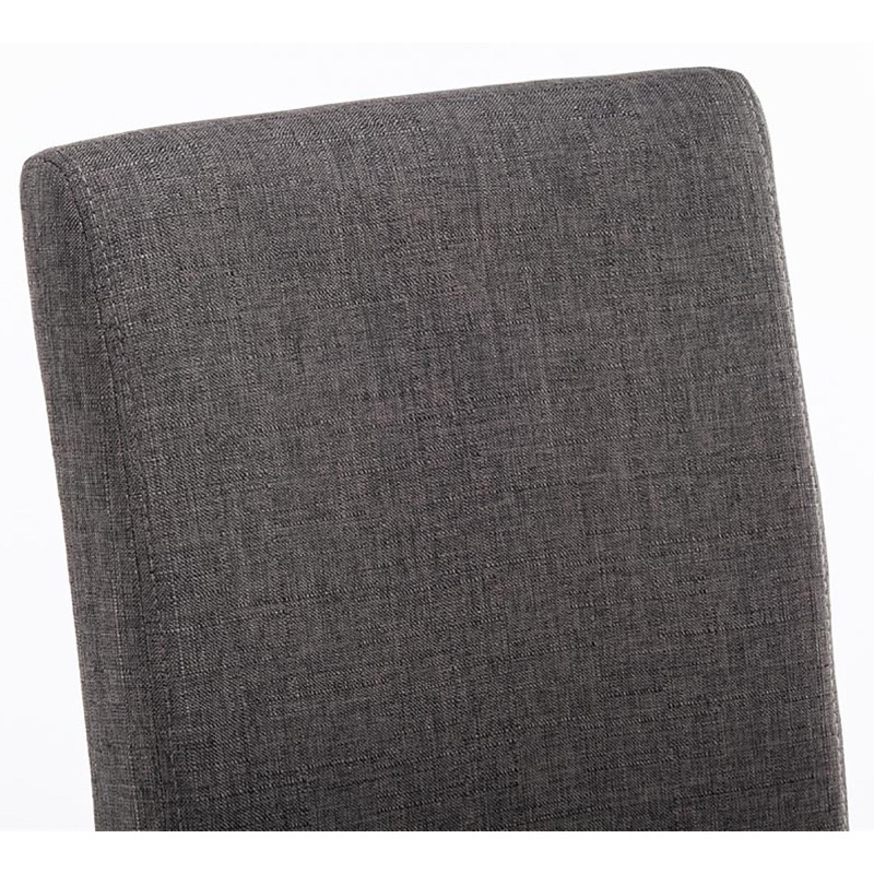 Ensemble de 4 chaises de salle à manger Ina, tissu cappuccino gris foncé
