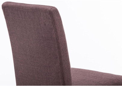 Ensemble de 4 chaises de salle à manger Ina, tissu, noir/marron