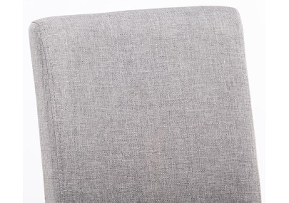 Ensemble de 4 chaises de salle à manger Ina, tissu noir et gris clair