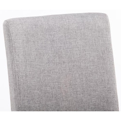 Ensemble de 4 chaises de salle à manger Ina, tissu noir et gris clair