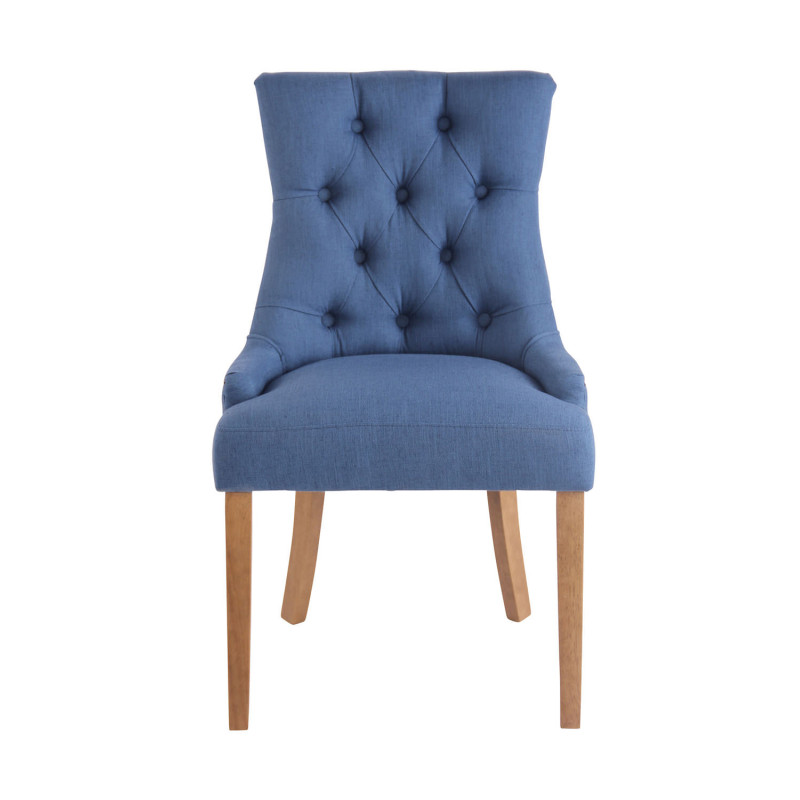 Sedia da pranzo in tessuto Aberdeen blu chiaro anticato