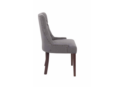 Chaise de salle à manger Aberdeen, tissu gris foncé antique