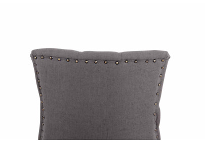 Silla de comedor Aberdeen, tela gris oscuro antigua