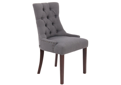 Silla de comedor Aberdeen, tela gris oscuro antigua