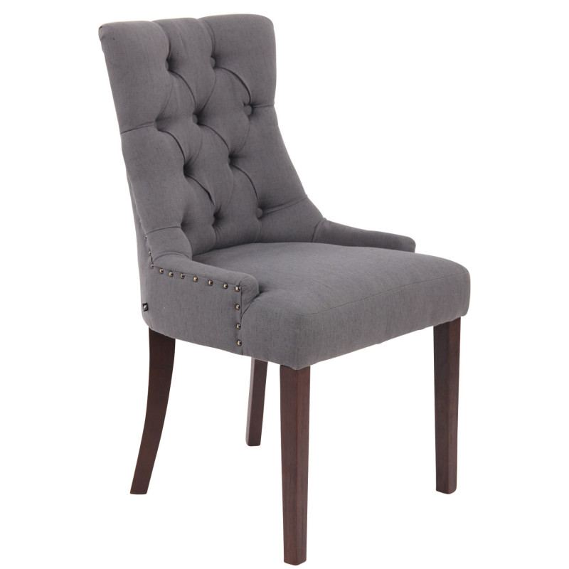 Chaise de salle à manger Aberdeen, tissu gris foncé antique
