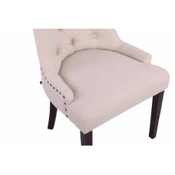 Silla de comedor Aberdeen, tela crema antigua