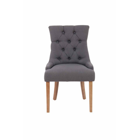 Sedia da pranzo Aberdeen, tessuto grigio scuro anticato chiaro